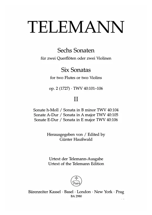 First page of 6 Sonatas