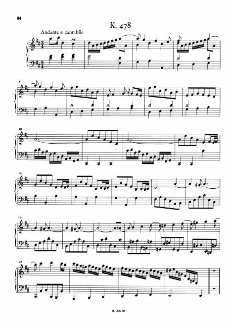 First page of Keyboard Sonata in D major