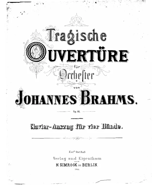 First page of Tragic Overture