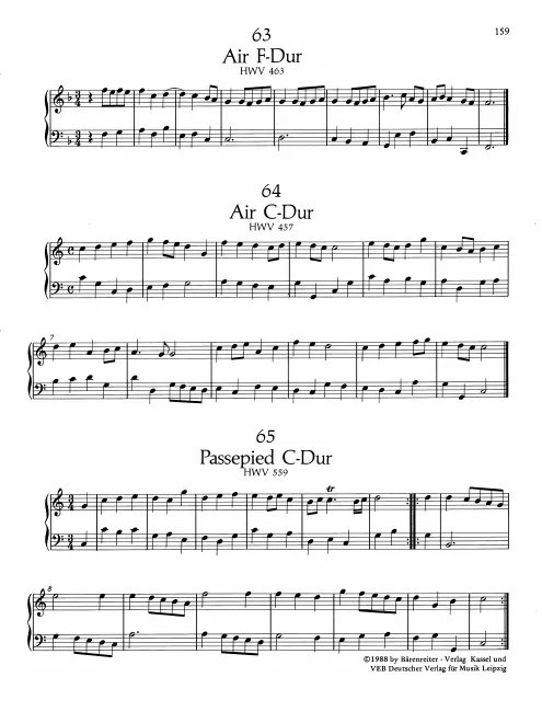 First page of Passepied in C major
