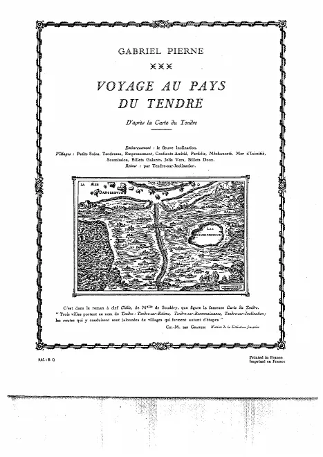 First page of Voyage au pays du Tendre