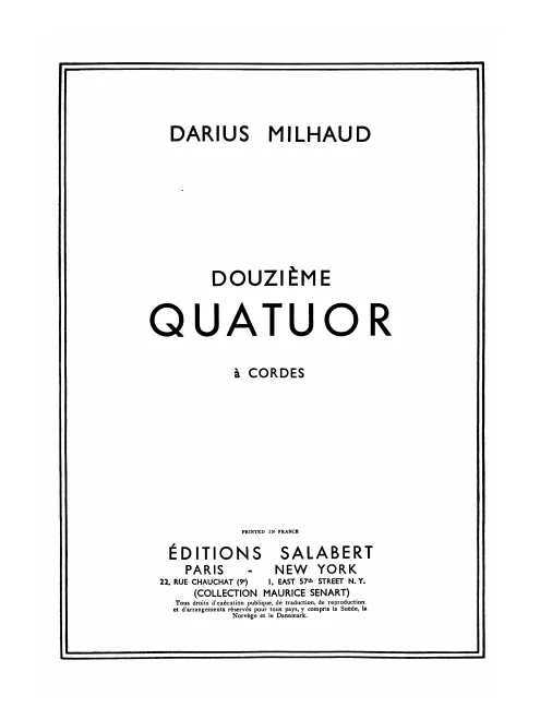 First page of String Quartet No.12