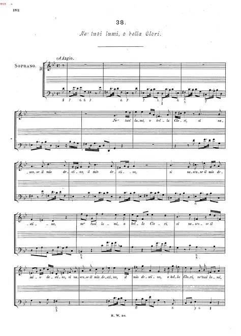 First page of Ne' tuoi lumi, o bella Clori