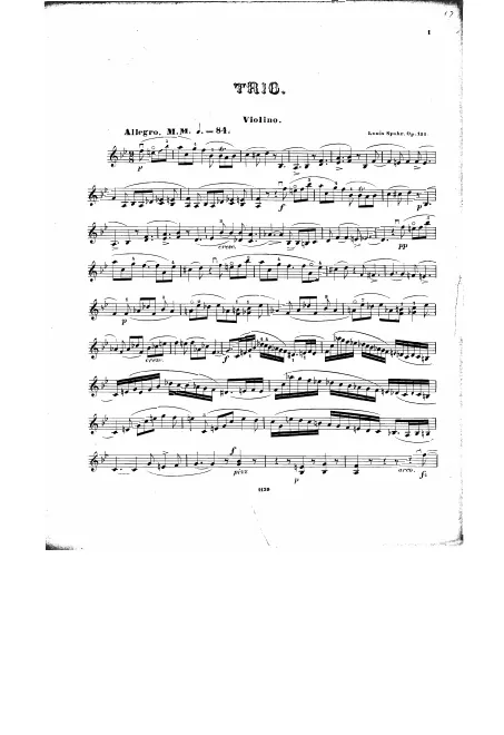 First page of Piano Trio No.4