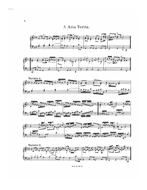 First page of Aria Tertia