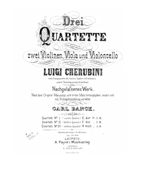 First page of String Quartet No.6