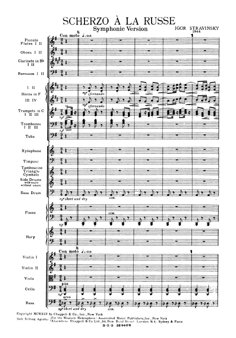 First page of Scherzo à la russe