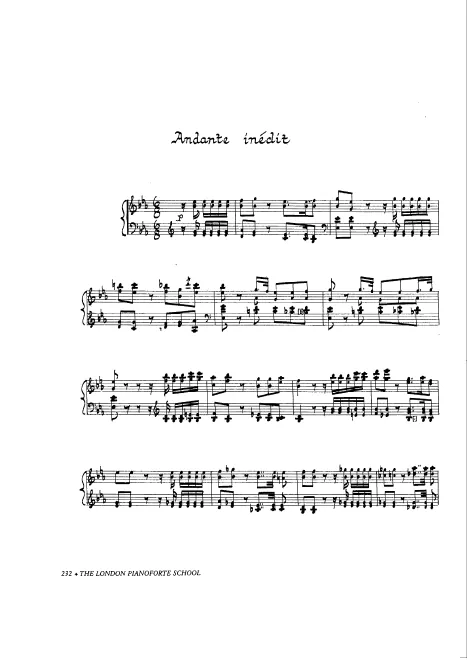 First page of Andante Inedit