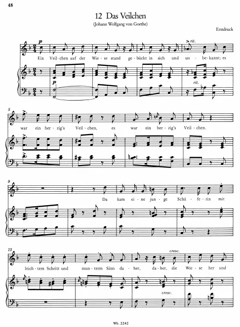 First page of Das Veilchen