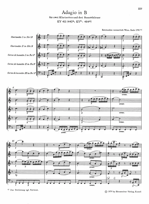 First page of Adagio