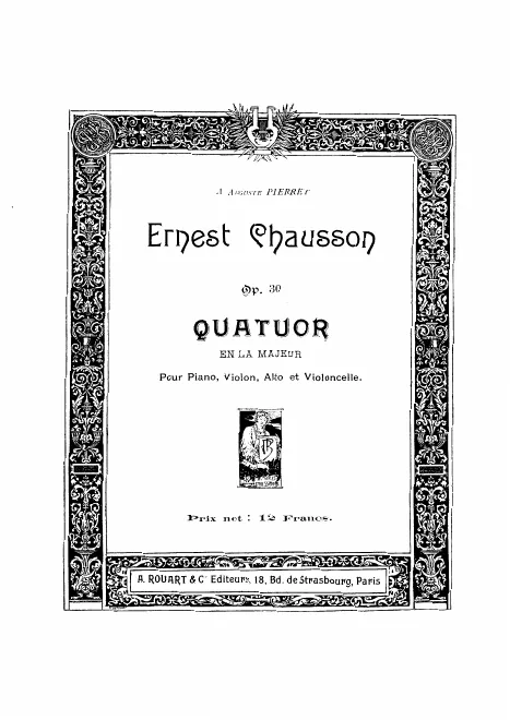 First page of Piano Quartet