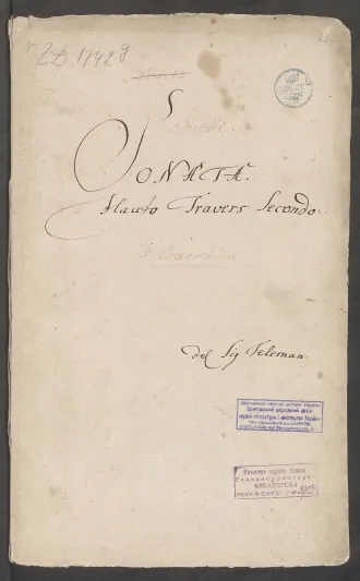 First page of 9 Sonatas for 2 Flutes