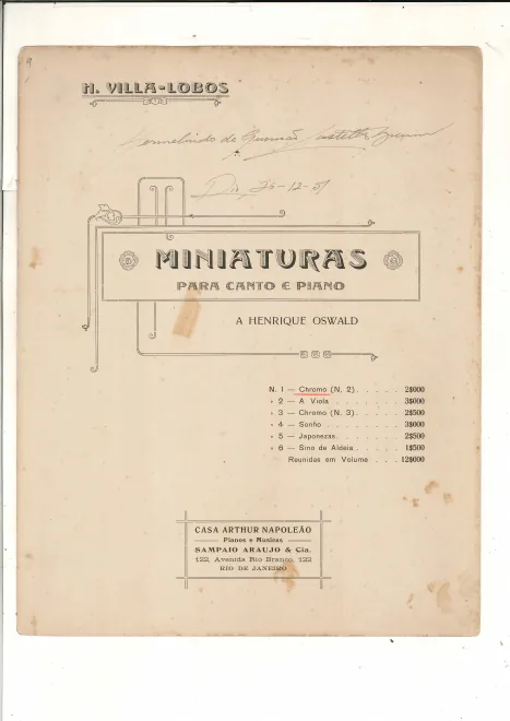 First page of Miniaturas