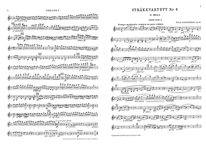 First page of String Quartet No.6