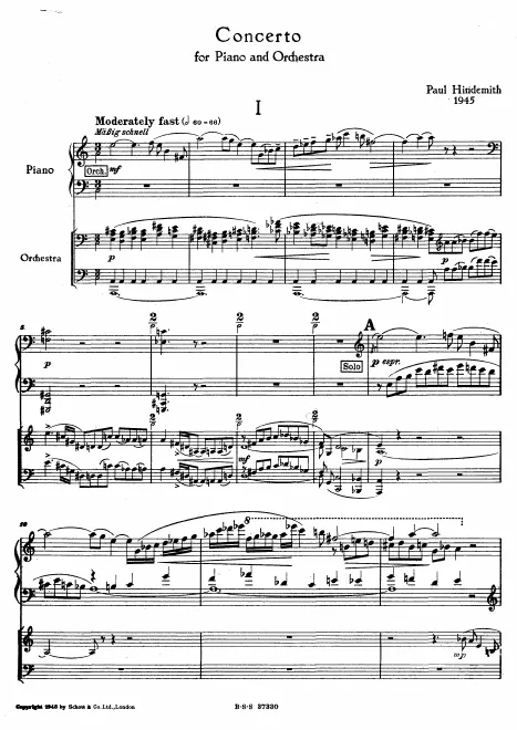 First page of Klavier Konzert