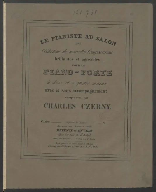 First page of Reminiscences de l'opéra La Part Du Diable