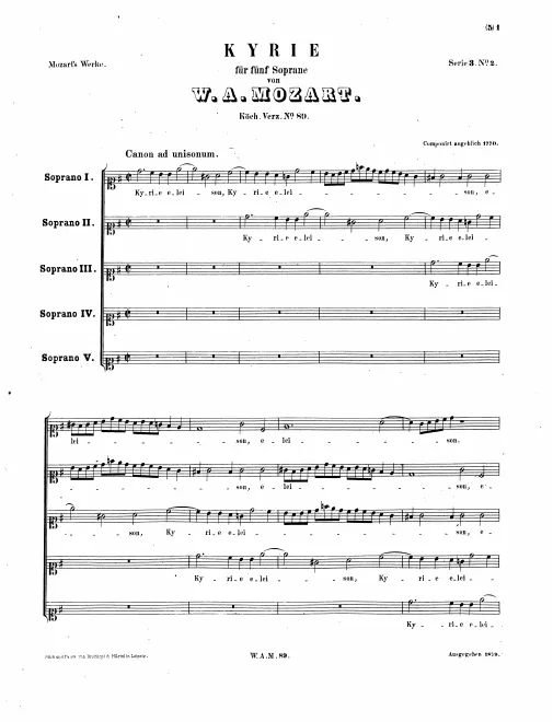 First page of Kyrie
