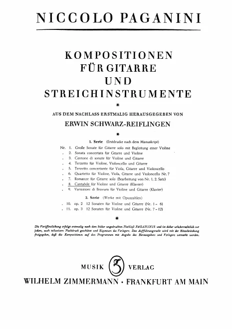 First page of Cantabile