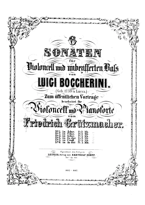 First page of Cello Sonata in F major