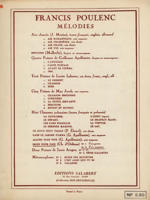 First page of Priez pour paix