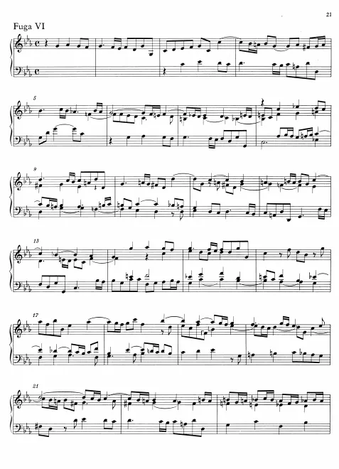 First page of Fugue in C minor