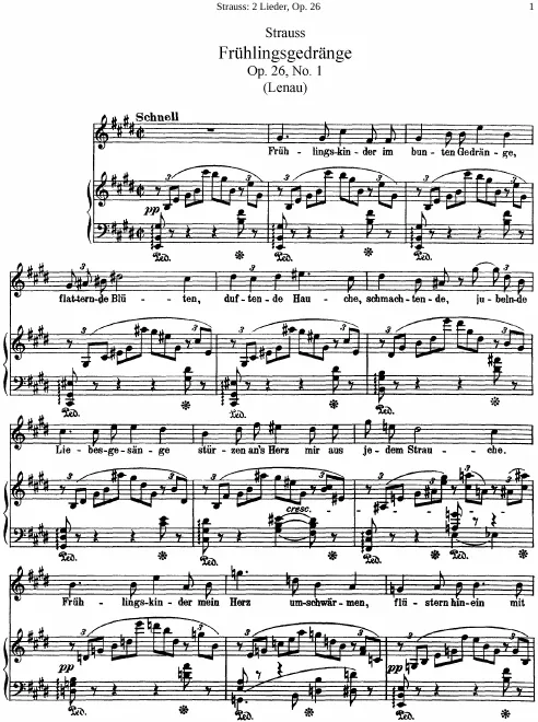 First page of 2 Lieder nach Nicolaus Lenau