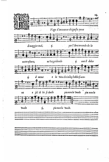 First page of E vago d'incontrar
