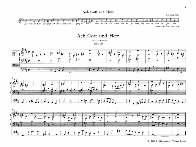 First page of Ach Gott und Herr (per canonem)