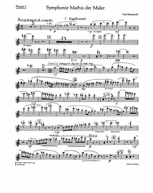 First page of Mathis der Maler Symphony