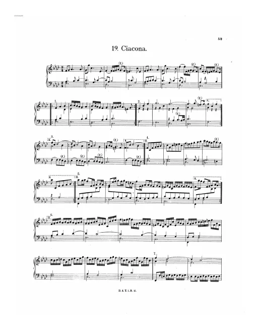 First page of Chaconne in F minor