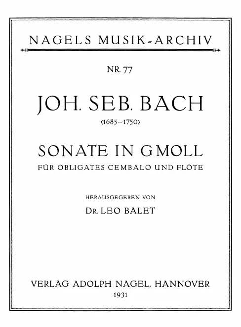 First page of Violin Sonata in G minor