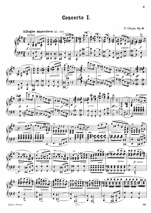 First page of Piano Concerto No.1