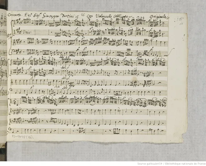 First page of Violin Concerto in A major