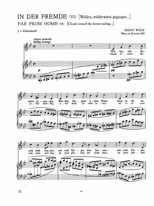 First page of In der Fremde (VI)