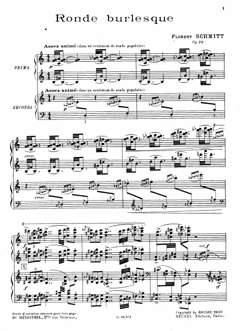 First page of Ronde burlesque