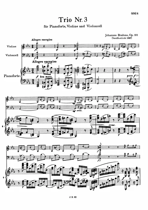 First page of Piano Trio No.3