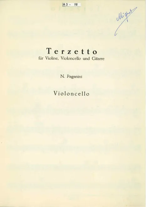 First page of Terzetto for Violin, Cello and Guitar
