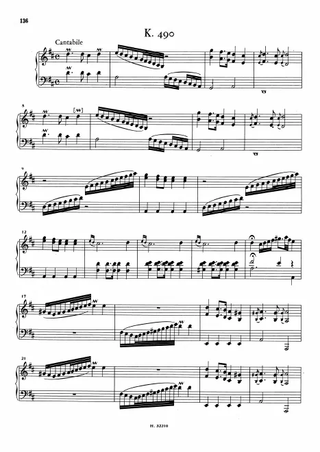 First page of Keyboard Sonata in D major