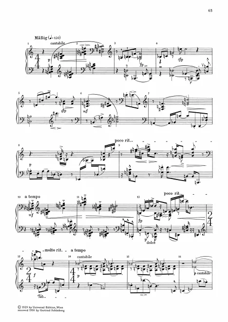 First page of Klavierstücke