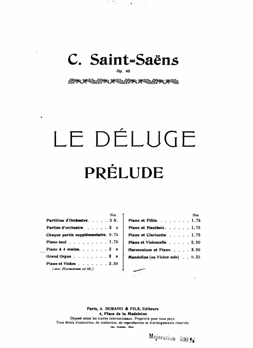 First page of Le déluge
