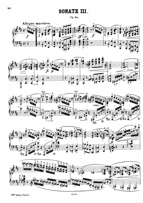 First page of Sonata No.3