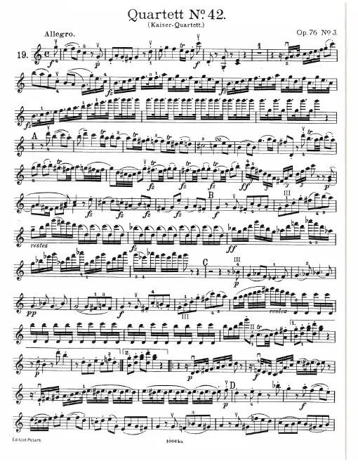 First page of String Quartet in C major