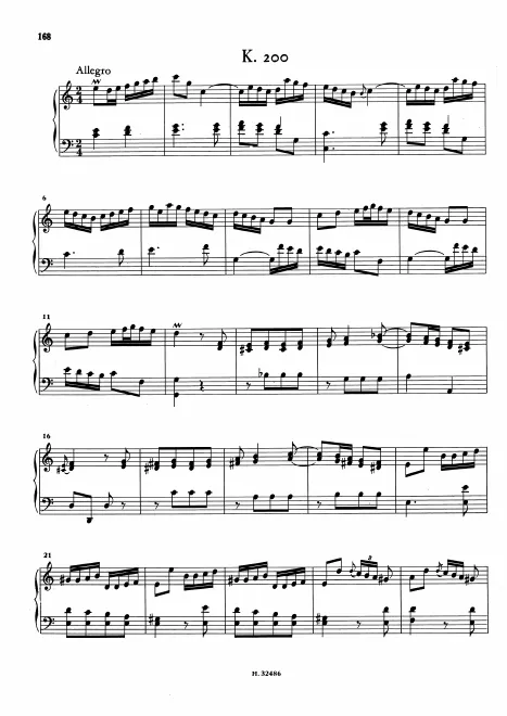 First page of Keyboard Sonata in C major