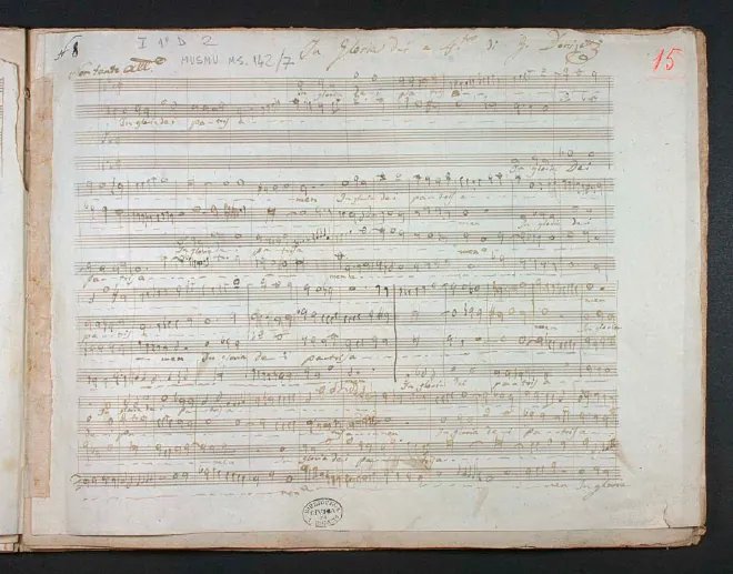 First page of In gloria Dei Patris