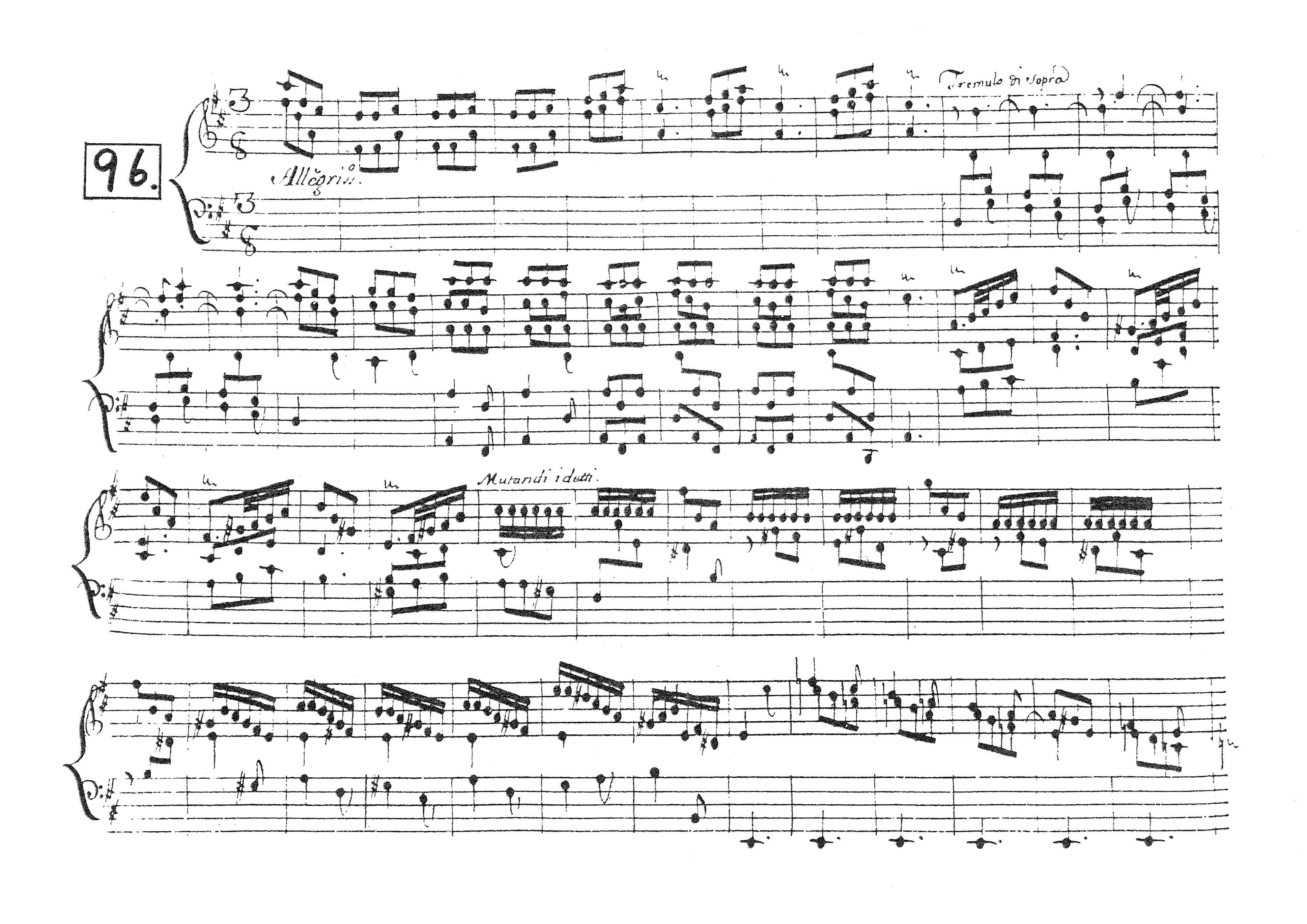 First page of Keyboard Sonata in D major