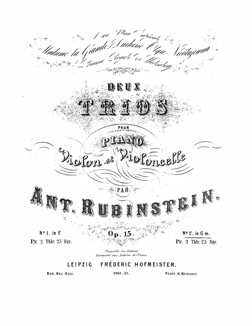 First page of Piano Trio No.2