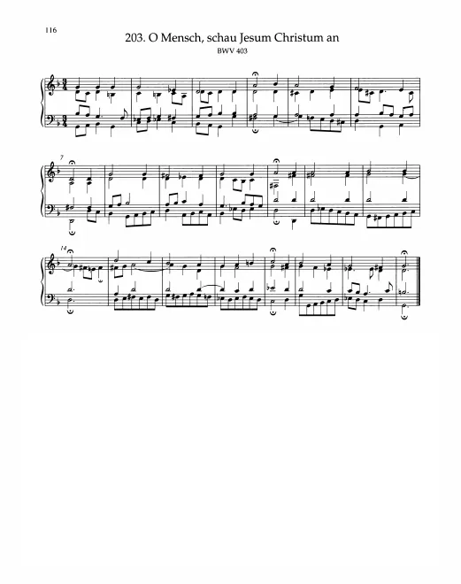 First page of O Mensch, schau Jesum Christum an