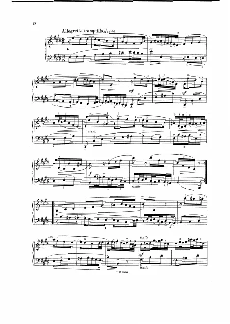 First page of Invention in E major