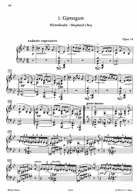 First page of Lyric Pieces