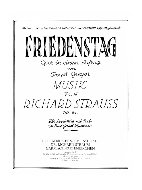 First page of Friedenstag